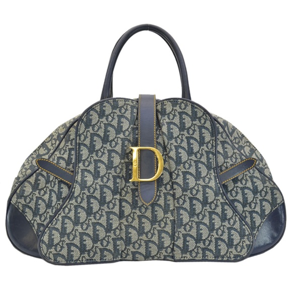 Dior Handbags - Authentic Christian DIOR large canvas saddle tote